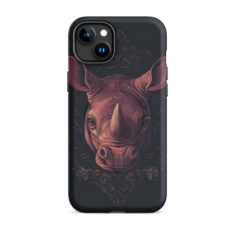 Regal Rhinoceros | Phone Case |  15 Plus | MagSafe® Tough Case | Matte