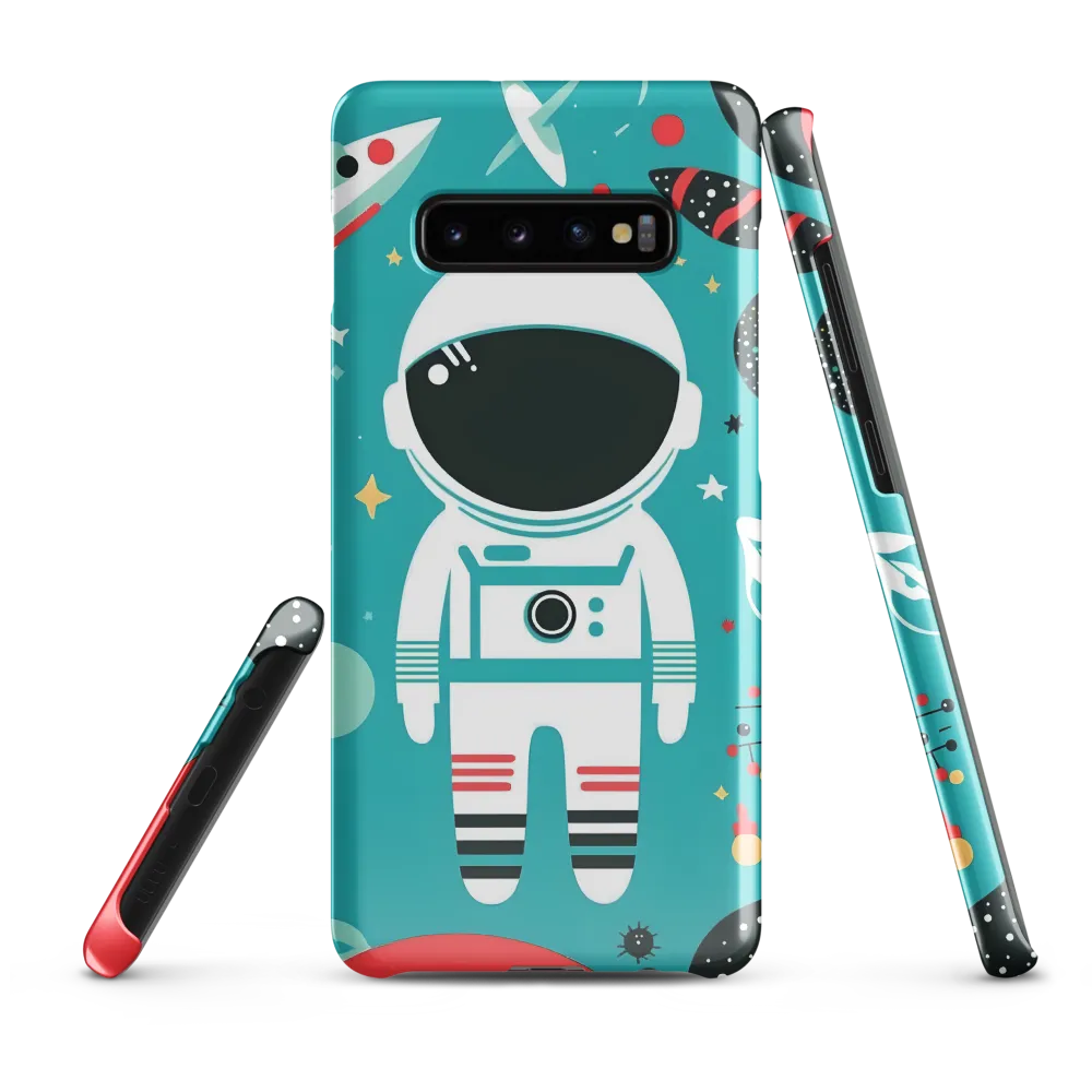 Whimsical Astronaut in Cosmic Wonderland | Phone Case |  S10 Plus | Snap Case | Glossy