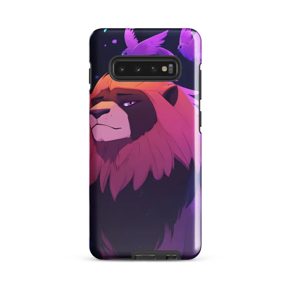 Regal Serenity: The Majestic Lion | Phone Case |  S10 Plus | Tough Case | Glossy