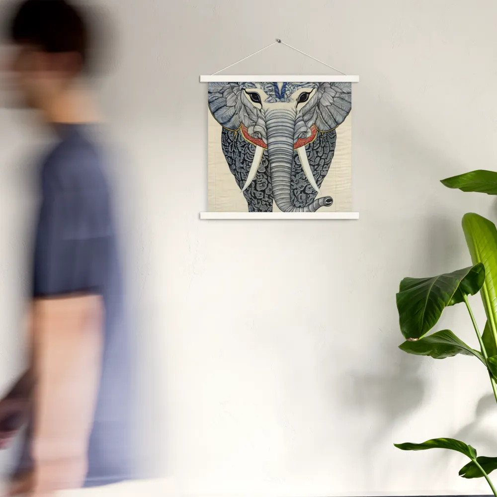 Majesty of the Elephant | Poster With White Wood Hanger | 18″×18″