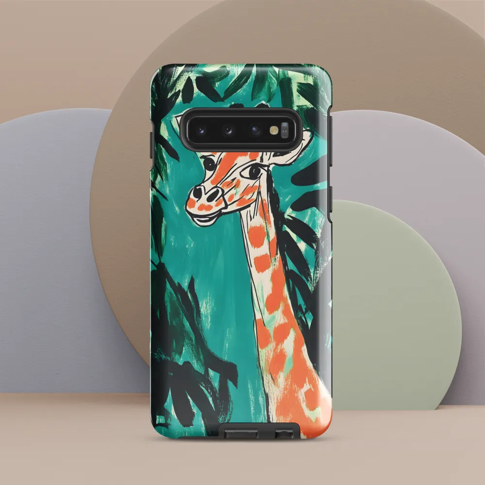 Curious Giraffe in Lush Greenery | Phone Case |  S10 | Tough Case | Glossy