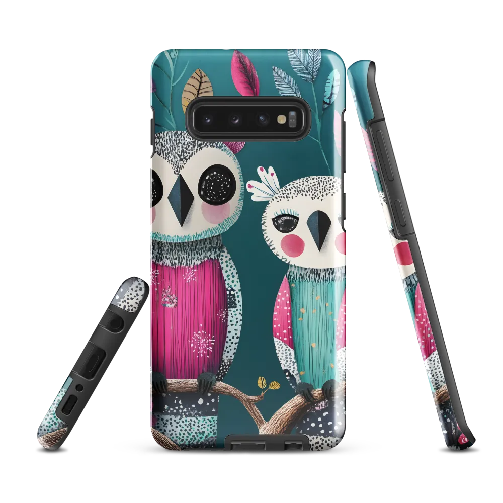 Whimsical Duo: A Celebration of Nature and Color | Phone Case |  S10 Plus | Tough Case | Glossy