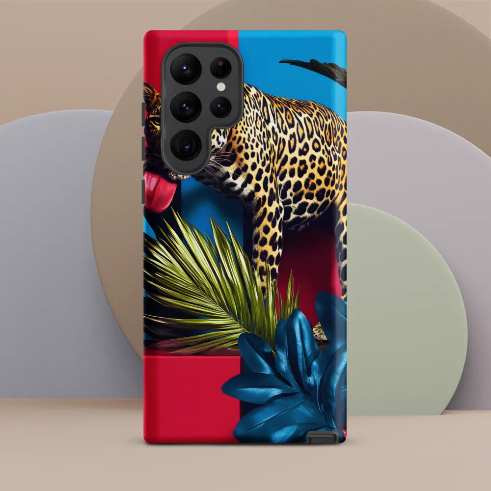 Playful Leopard in Vibrant Paradise