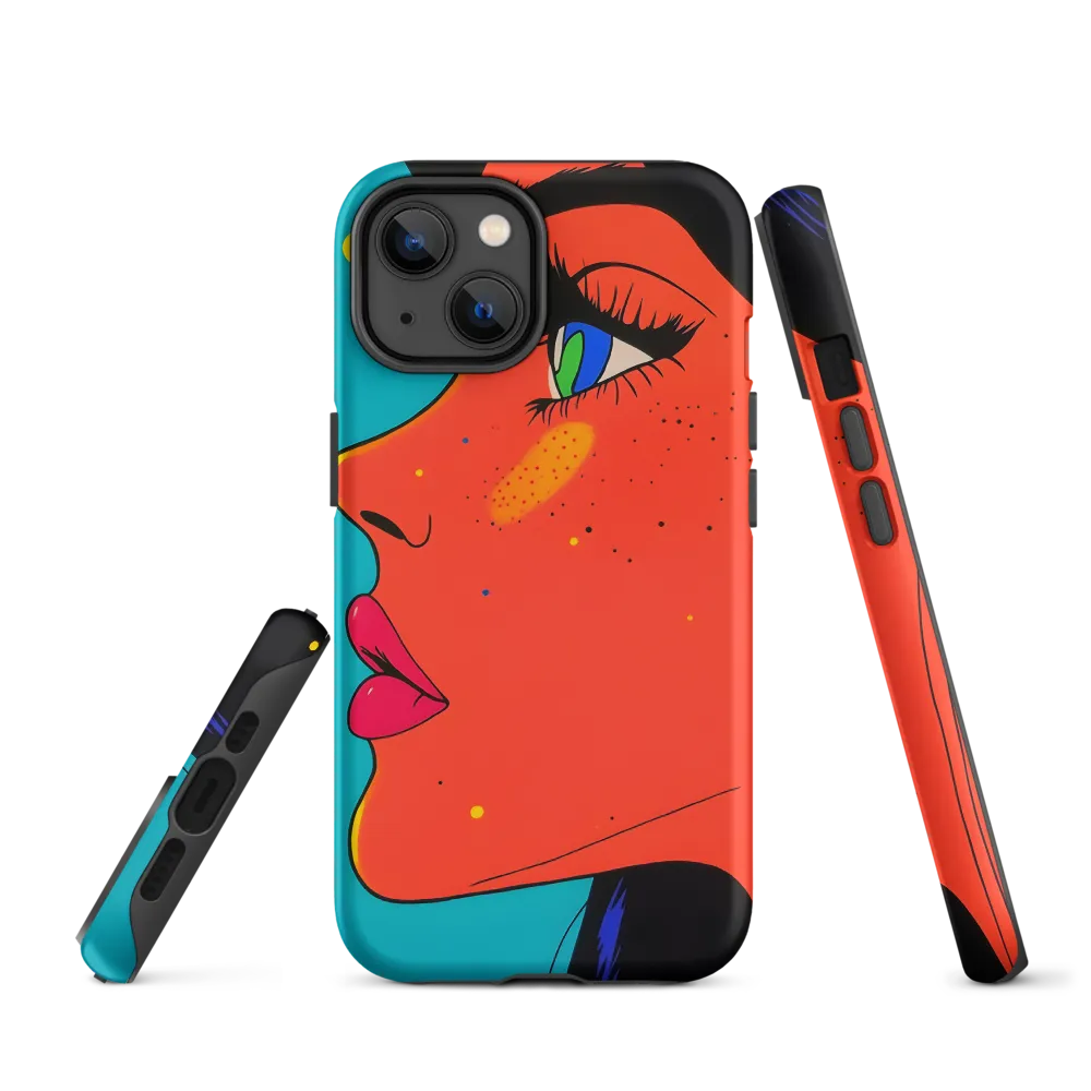 Vibrant Feminine Profile in Pop Art