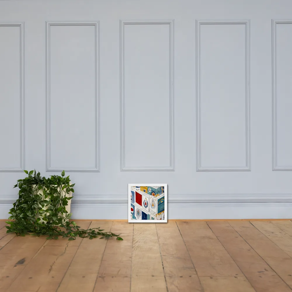 Symphony of Geometric Harmony | Poster with White Frame | 10″×10″