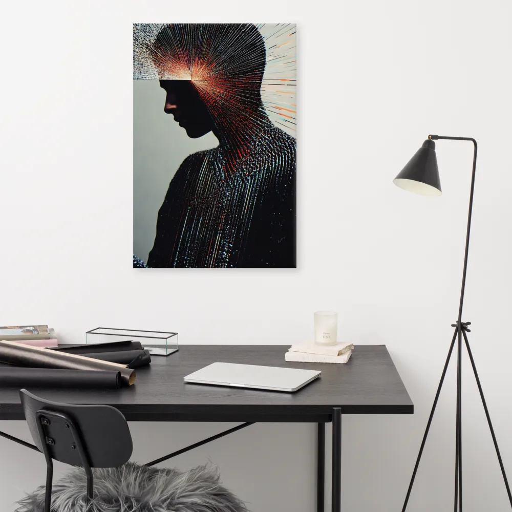 Radiant Reflection: An Abstract Journey of Thought | Canvas | 24″×36″