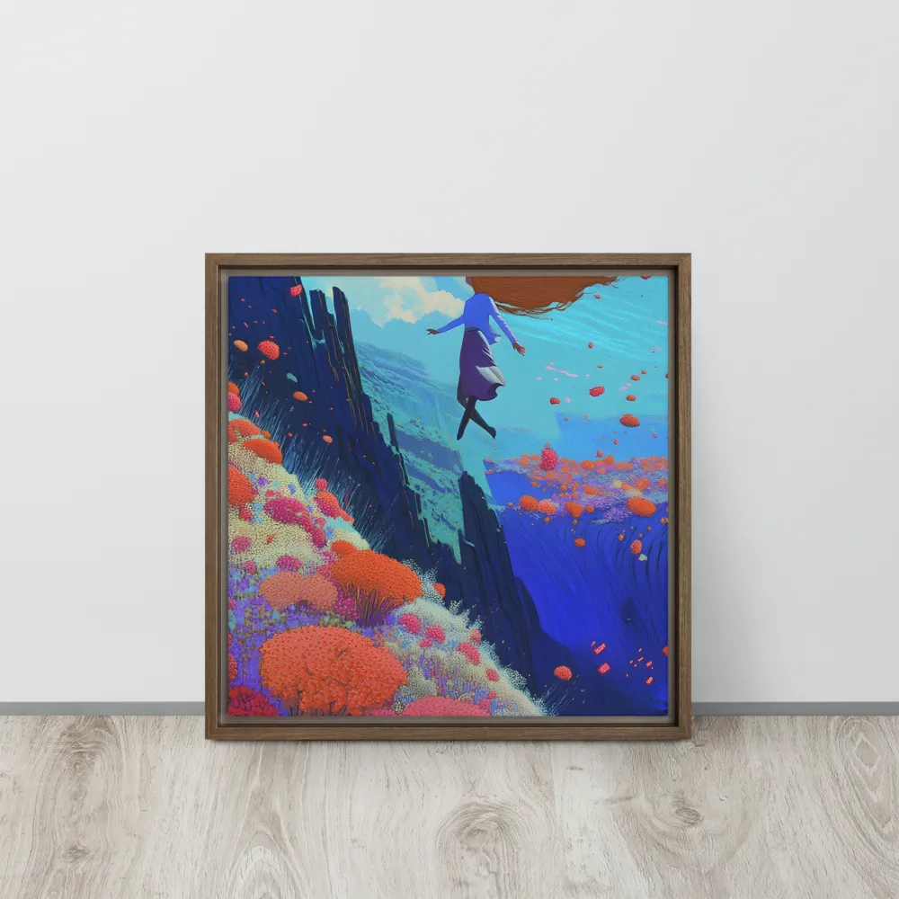Whispers of Freedom | Canvas with Brown Frame | 16″×16″