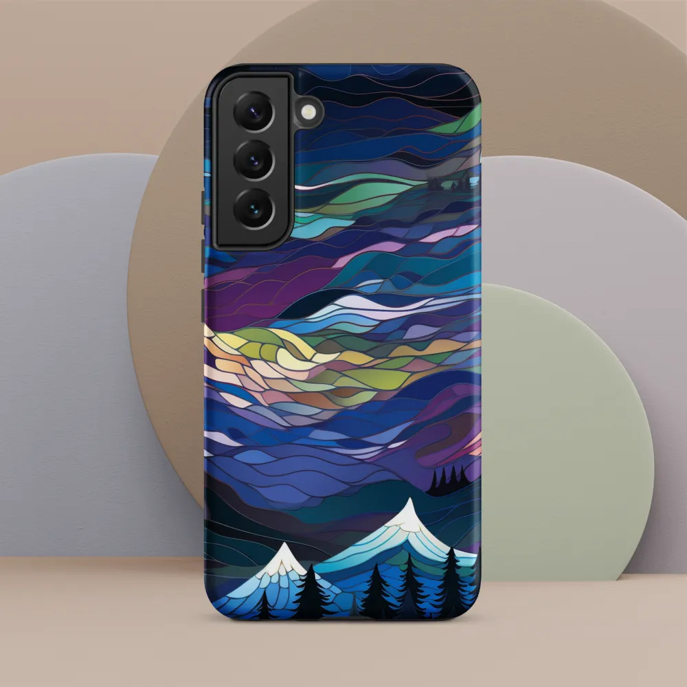 Twilight Peaks: An Abstract Mountain Landscape