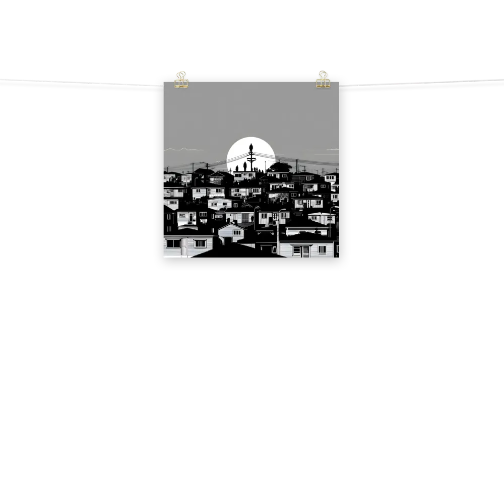 Moonlit Suburb 
 Poster | 18″x 18″