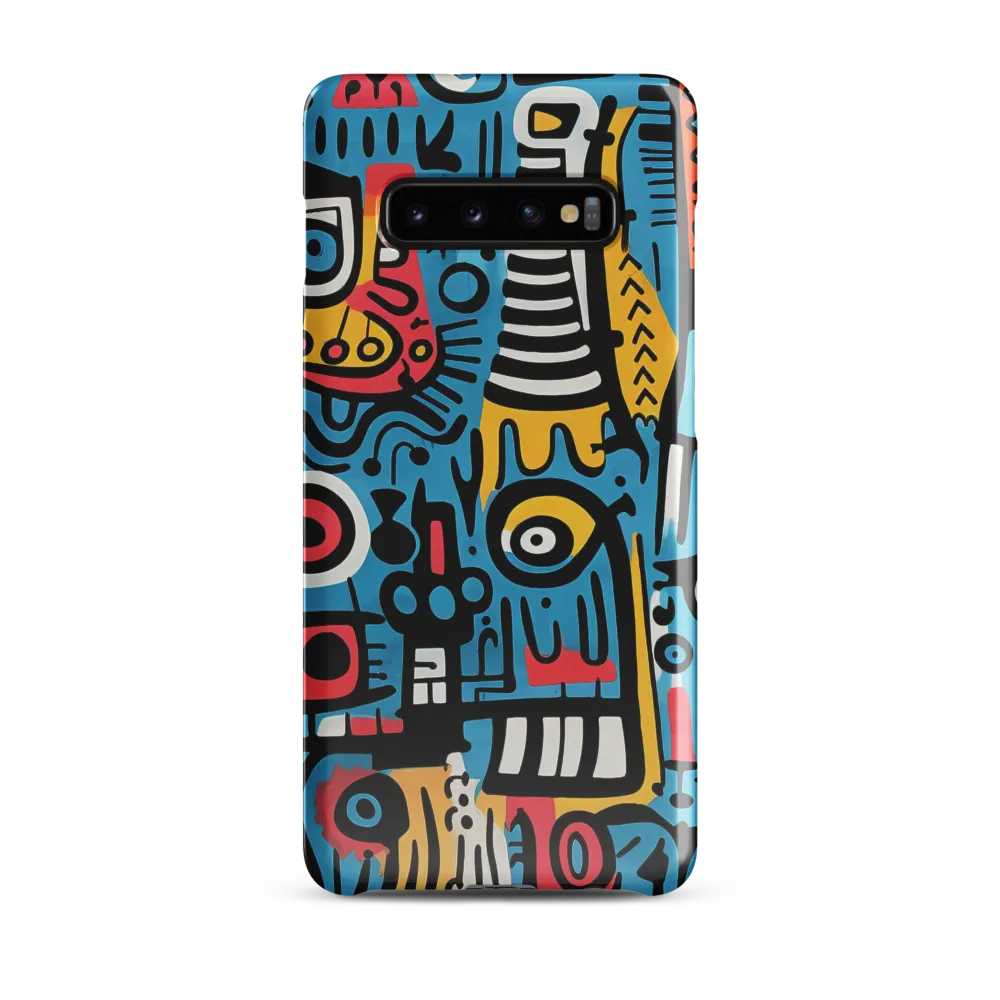 Intricate Playfulness in Geometric Abstract | Phone Case |  S10 Plus | Snap Case | Glossy