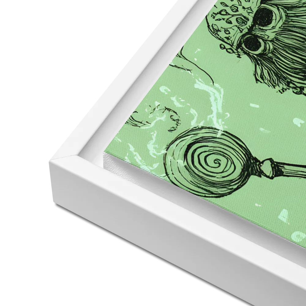 The Enigmatic Wizard | Canvas with White Frame | 16″×20″