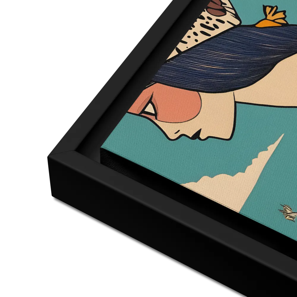 Journey's Serenity | Canvas with Black Frame | 16″×16″