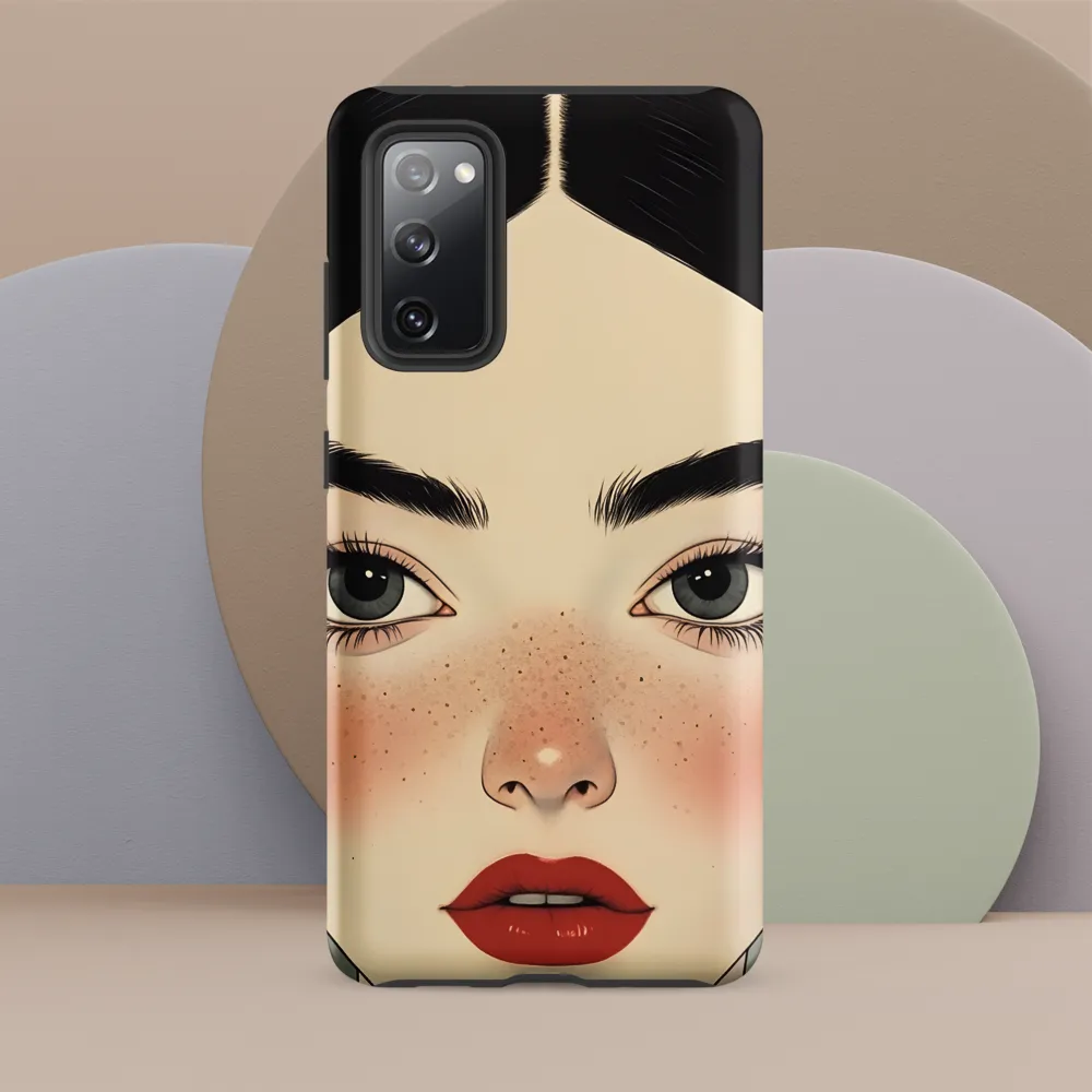Serenity Captured: A Modern Portrait | Phone Case |  S20 FE | Tough Case | Matte
