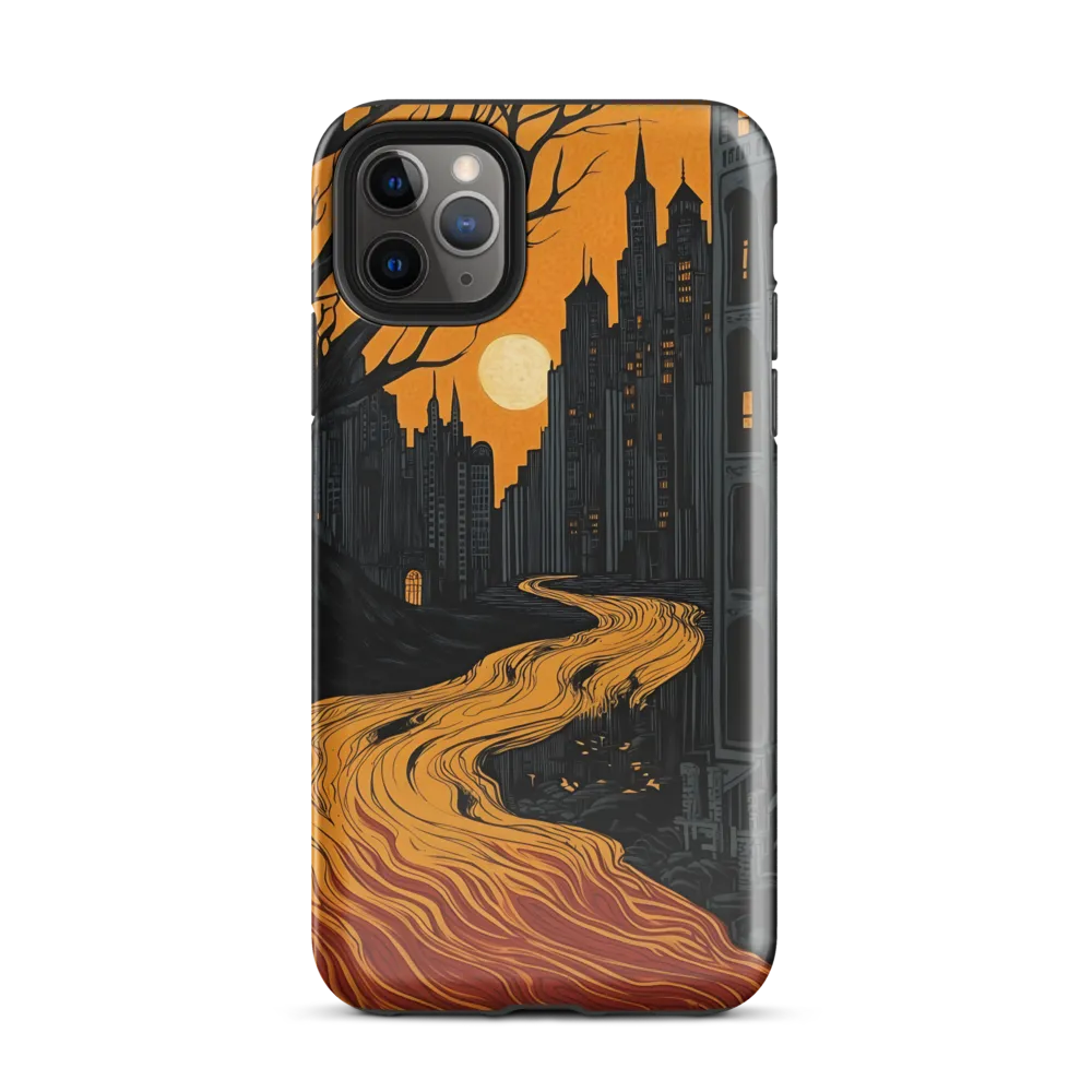 Eerie Cityscape: A Haunting Reflection | Phone Case |  11 Pro Max | Tough Case | Glossy