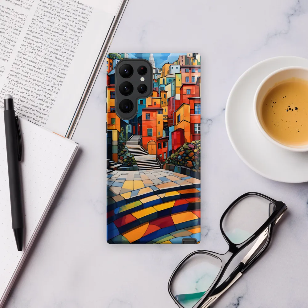 Vibrant Village: A Cubist Journey