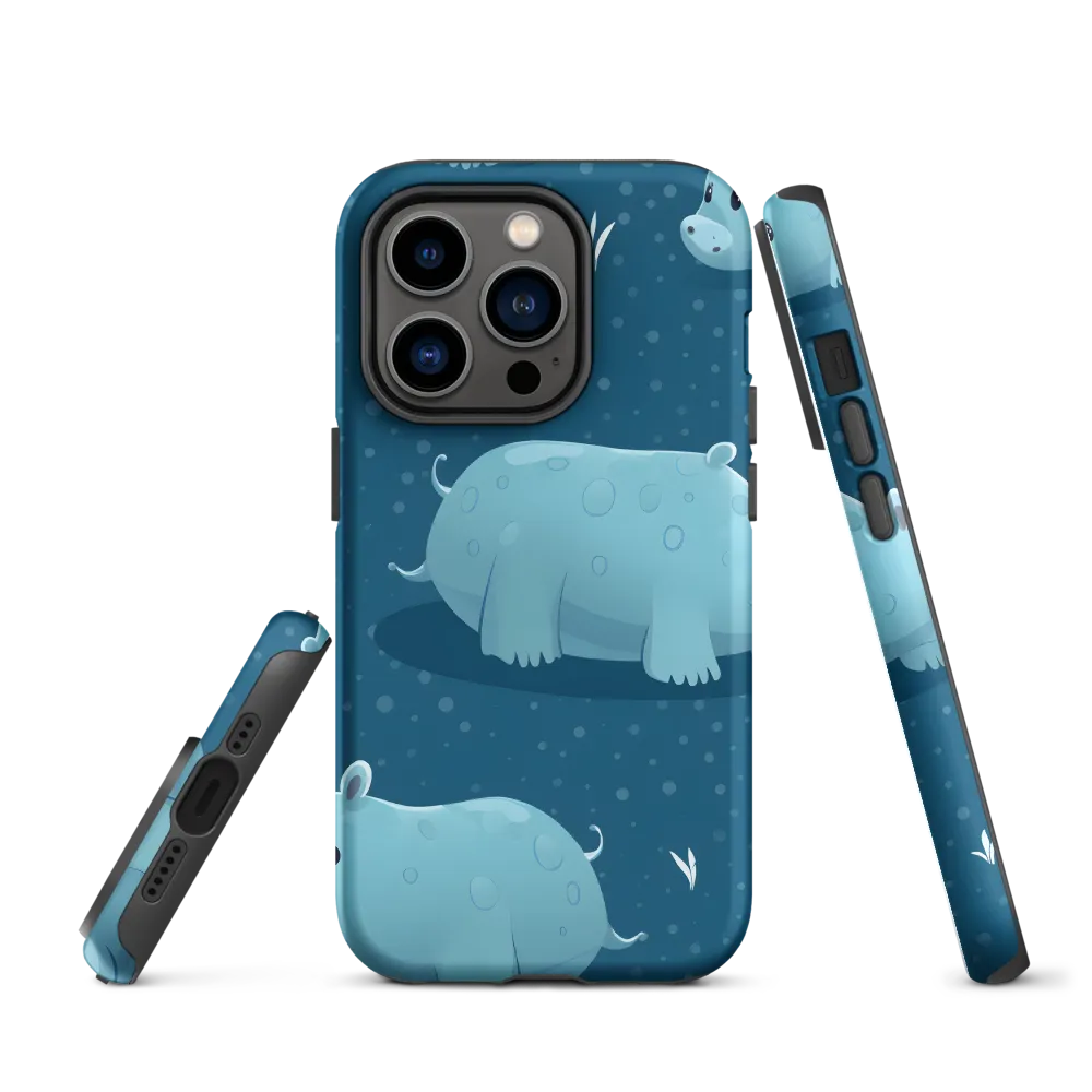 Whimsical Hippo Play | Phone Case |  14 Pro | Tough Case | Matte