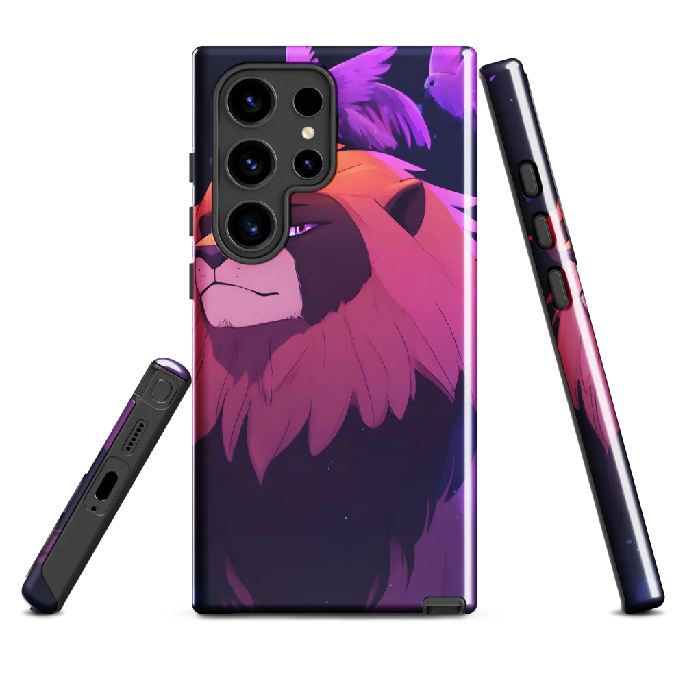 Regal Serenity: The Majestic Lion | Phone Case |  S24 Ultra | Tough Case | Glossy
