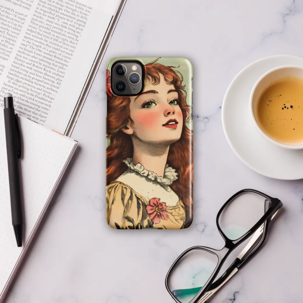 Whimsical Portrait of a Flower-Adorned Girl | Phone Case |  11 Pro Max | Snap Case | Glossy