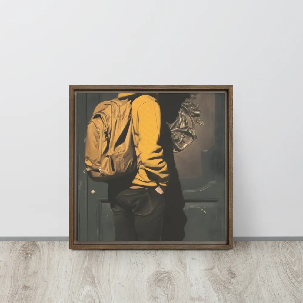 Silent Reflection | Canvas with Brown Frame | 16″×16″