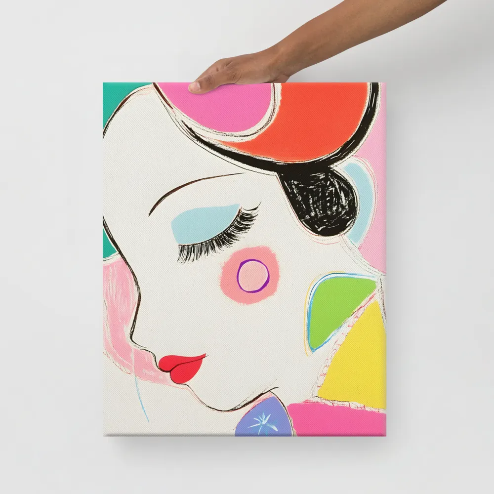 Whimsical Portrait in Colorful Abstraction | Canvas | 16″×20″