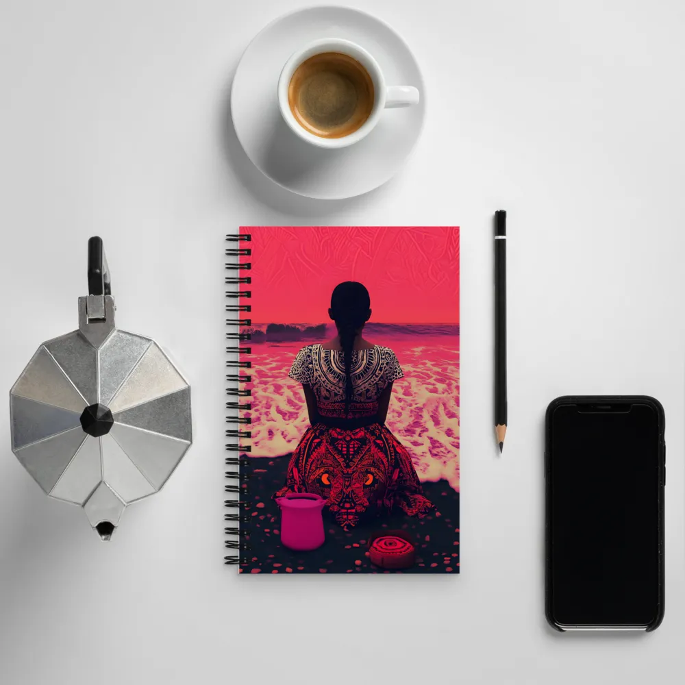 Reflections on a Vibrant Shore | Spiral Notebook