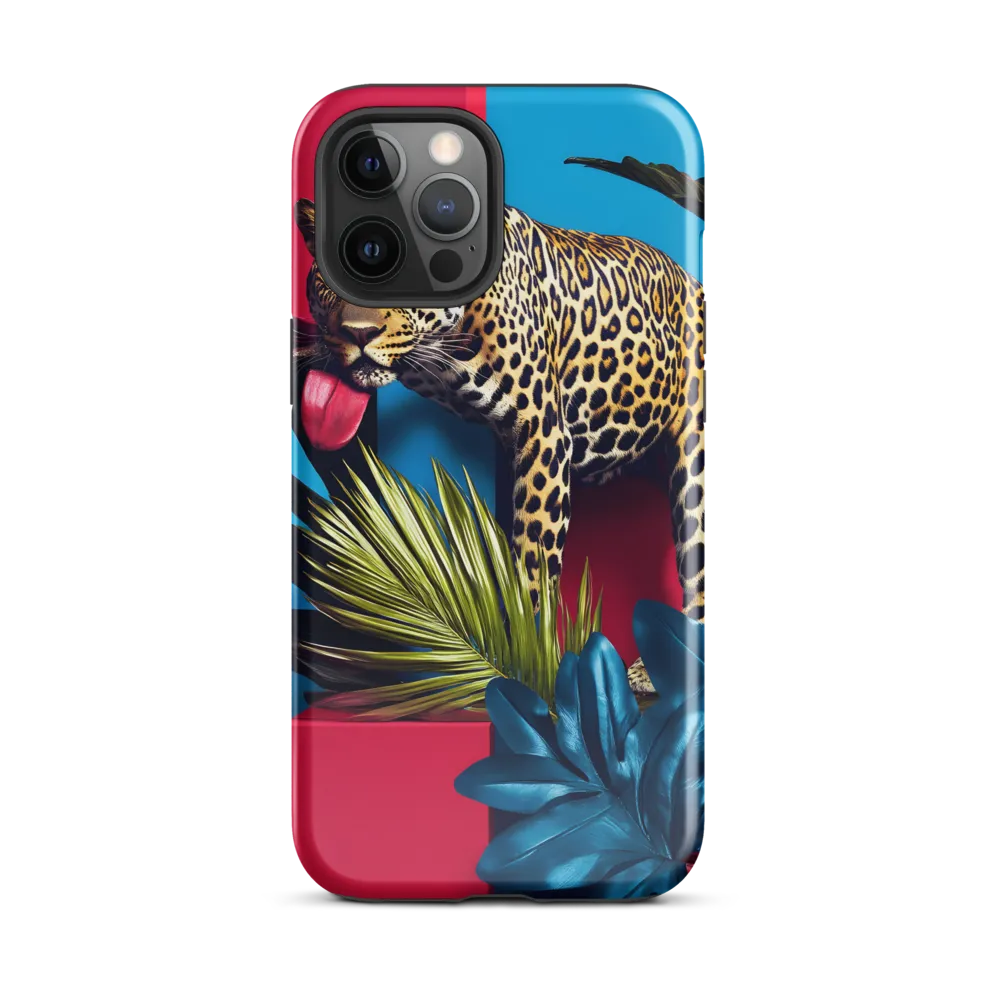 Playful Leopard in Vibrant Paradise