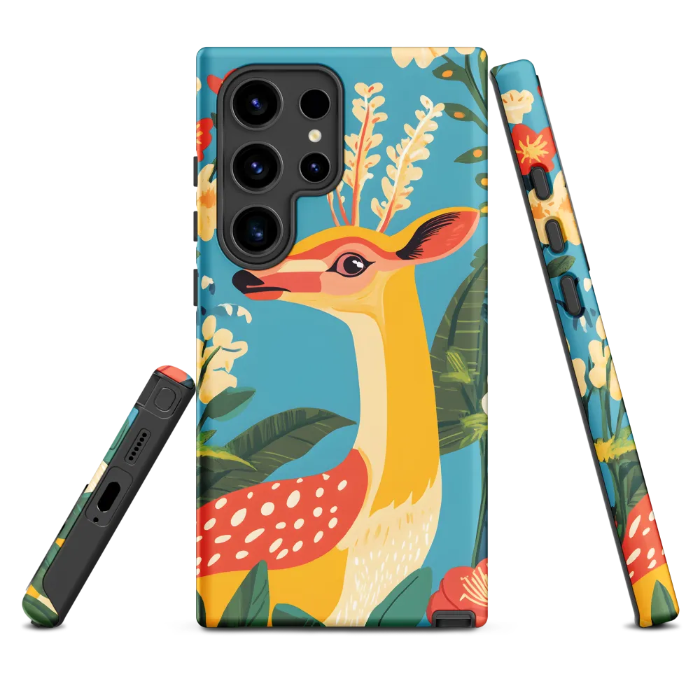 Serene Majesty: A Vibrant Deer Amidst Flora