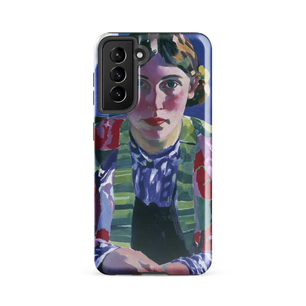 Vibrant Gaze: A Modernist Portrait