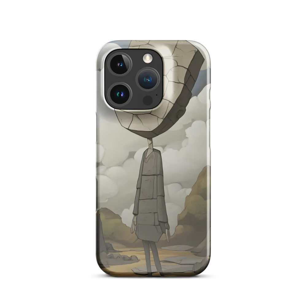 Whimsical Stone Figure in a Rocky Landscape | Phone Case |  16 Pro | Snap Case | Glossy