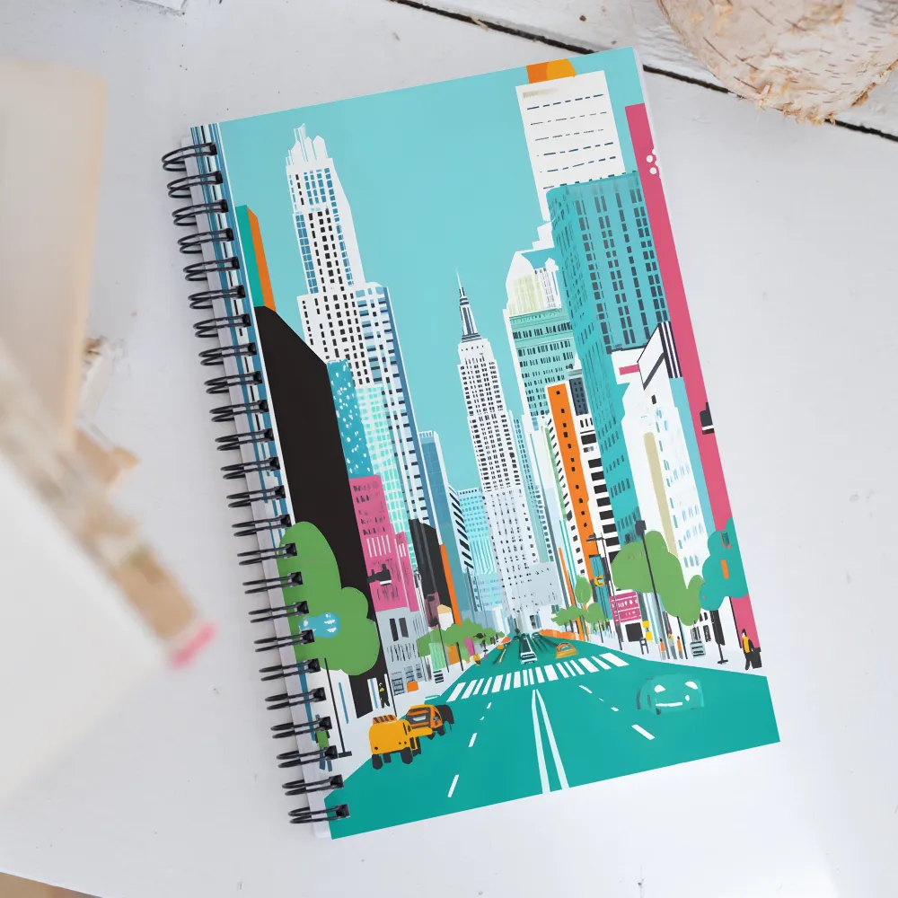 Urban Symphony: A Modern Cityscape | Spiral Notebook