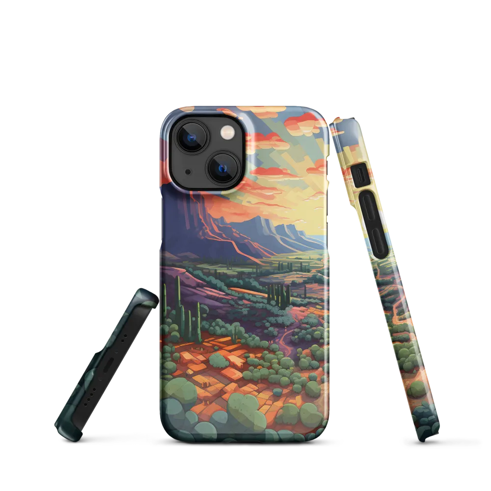 Desert Serenity at Dusk | Phone Case |  13 Mini | Snap Case | Glossy