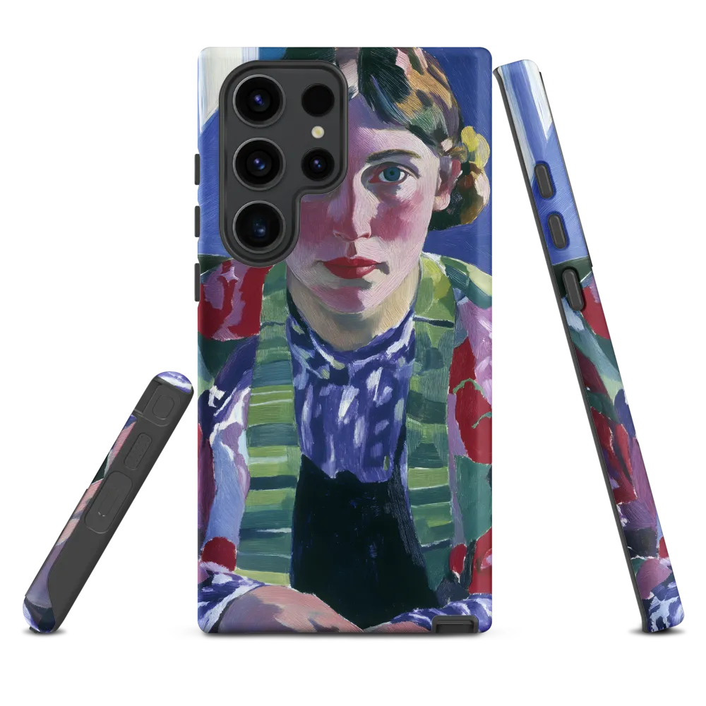 Vibrant Gaze: A Modernist Portrait