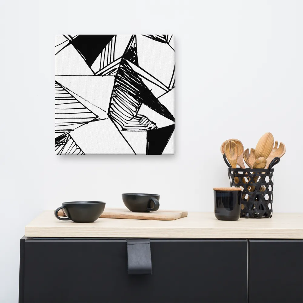 Dynamic Geometry in Ink | Canvas | 16″×16″