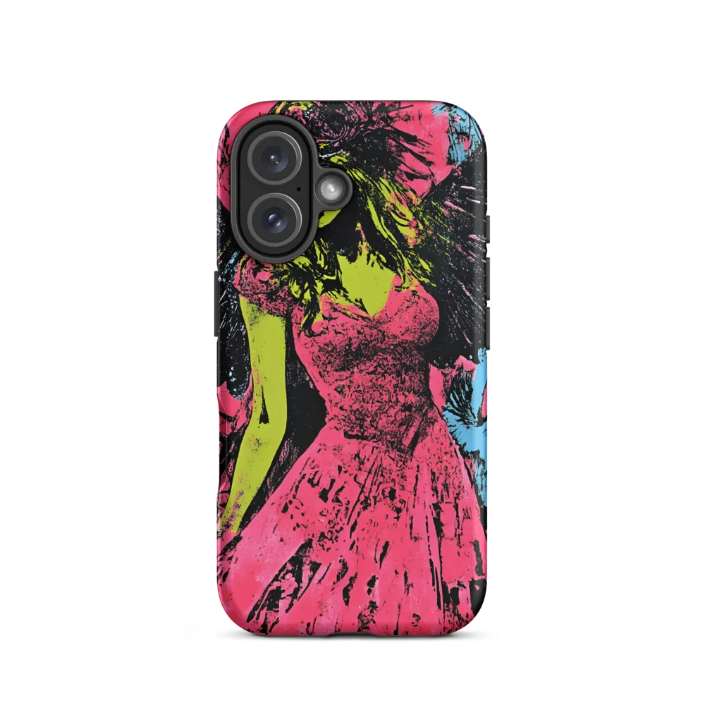 Mystical Angel in Neon Dreams | Phone Case