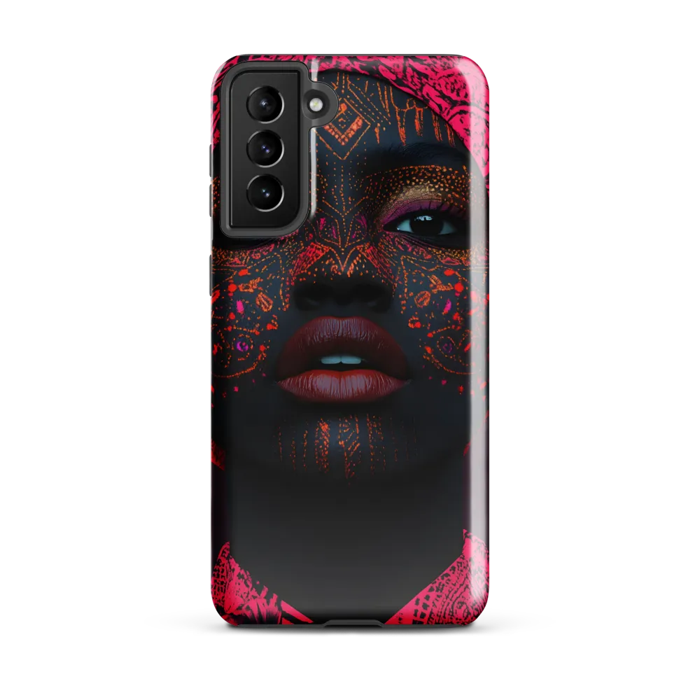 Neon Adornments: A Portrait of Cultural Expression