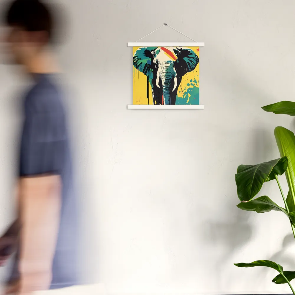Elegance of the Wild: A Colorful Harmony | Poster With White Wood Hanger | 14″×14″