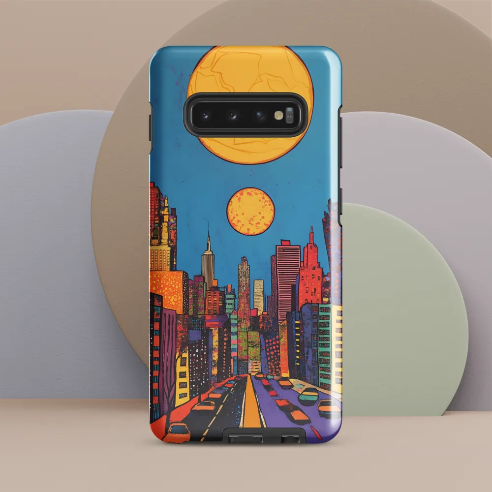 Urban Vibrance: A Pop Art Cityscape | Phone Case |  S10 Plus | Tough Case | Glossy