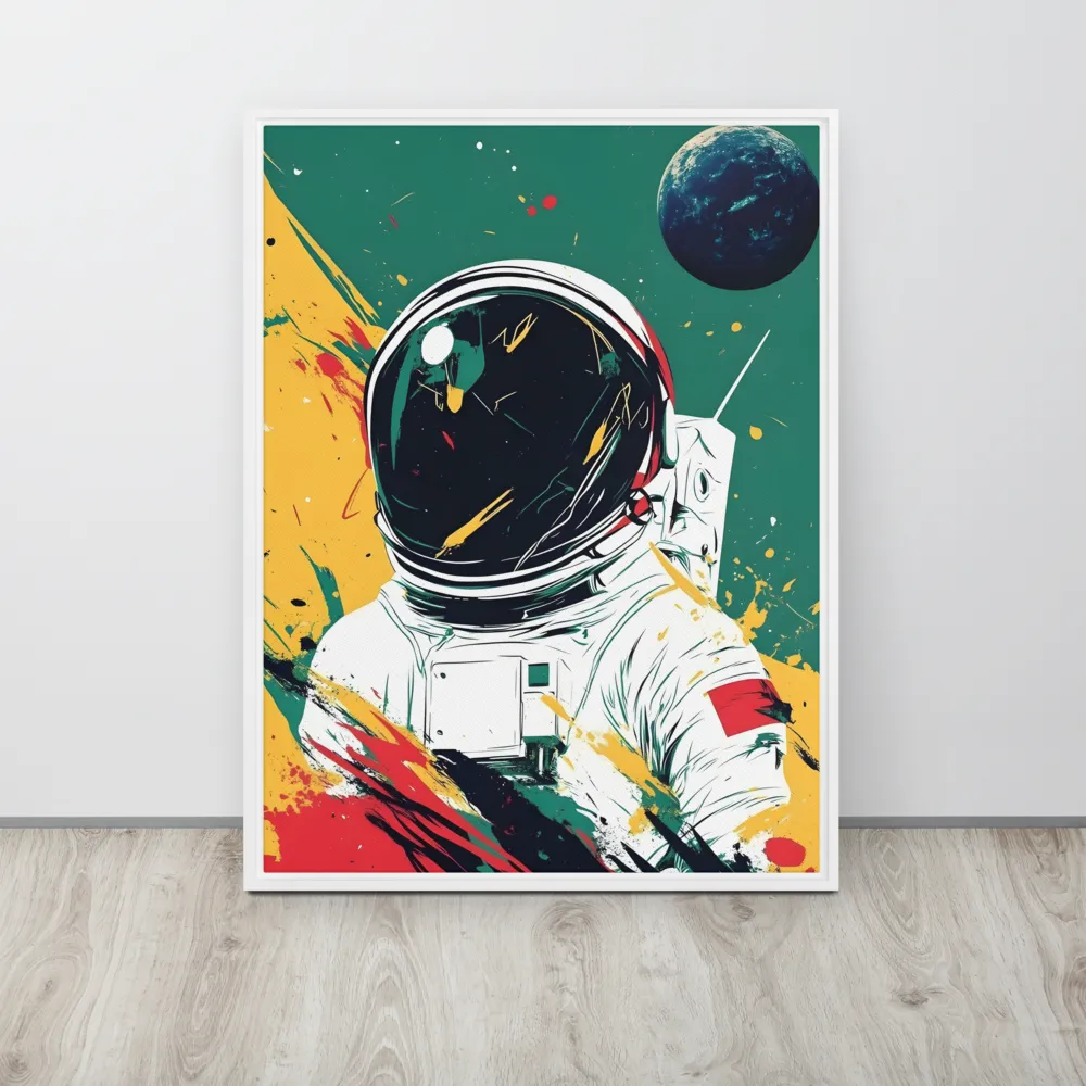 Galactic Explorer: A Modern Odyssey | Canvas with White Frame | 24″×32″