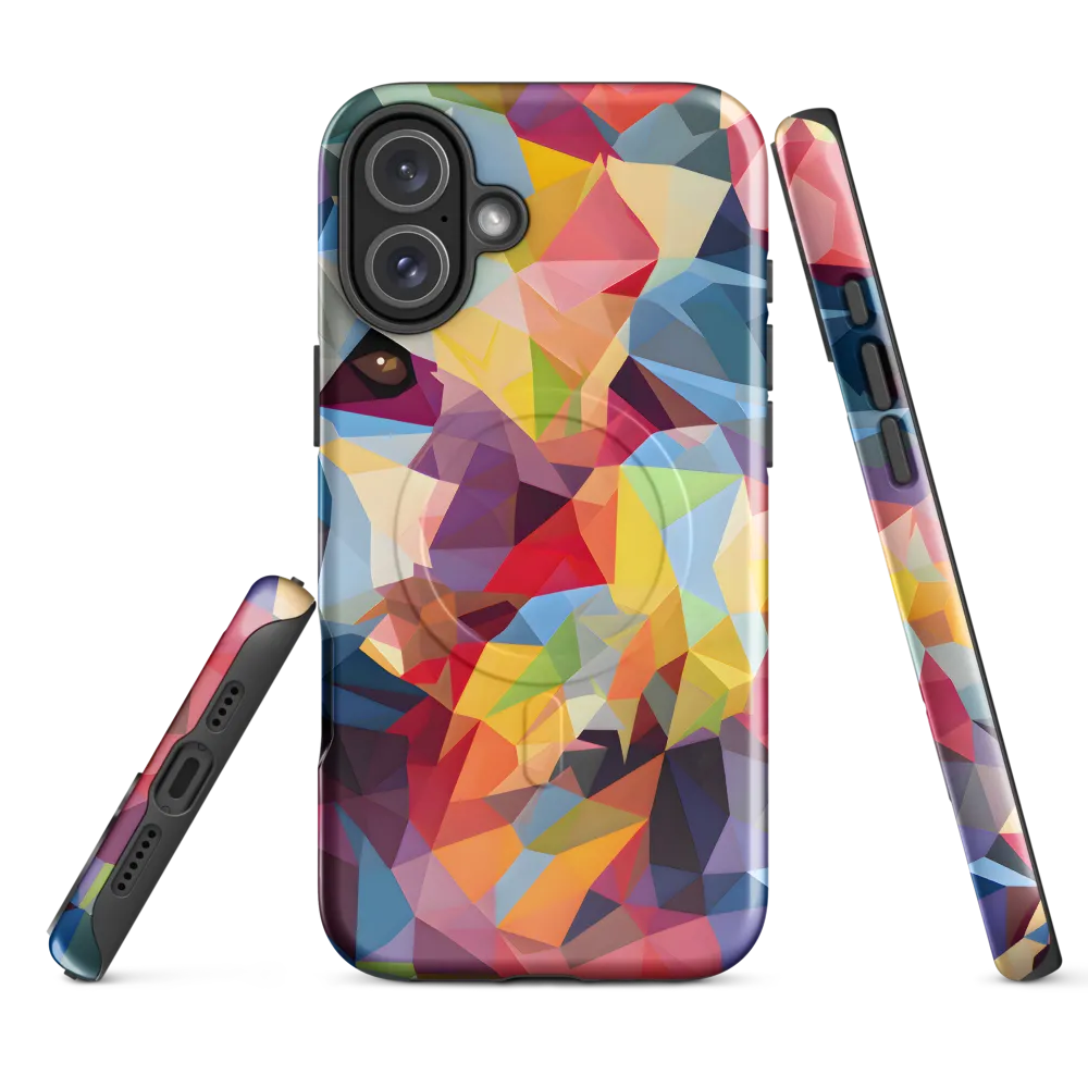 Playful Geometry: The Bear's Face | Phone Case |  16 Plus | MagSafe® Tough Case | Glossy