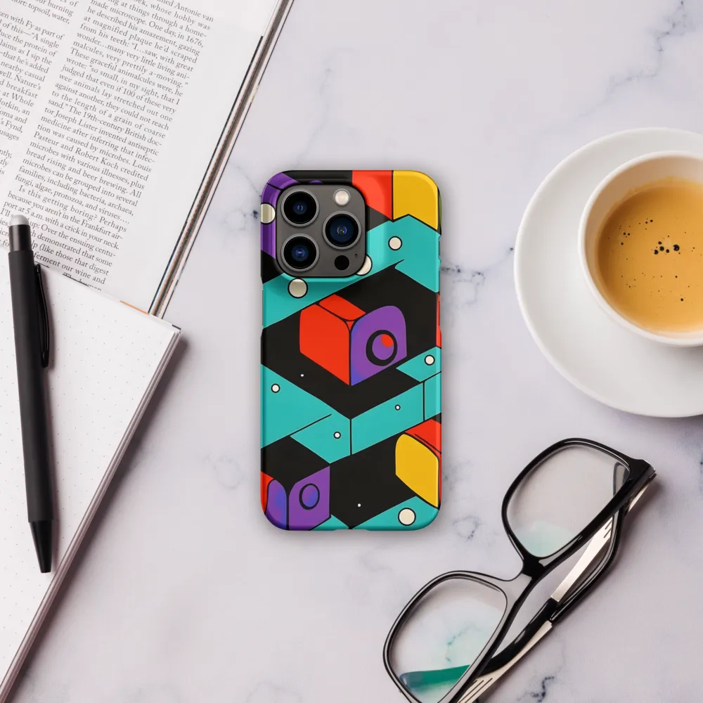 Vibrant Geometric Harmony | Phone Case |  14 Pro | Snap Case | Matte
