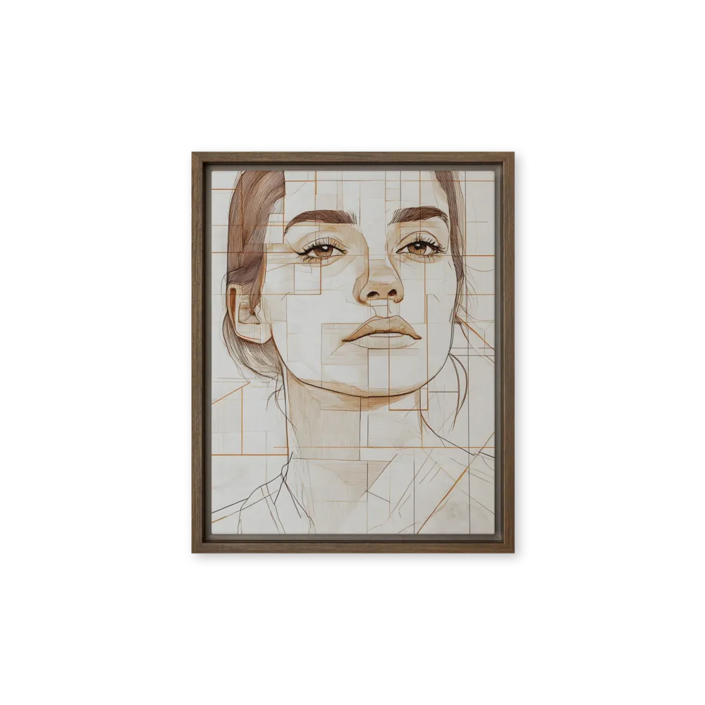 Geometric Serenity: A Minimalist Portrait