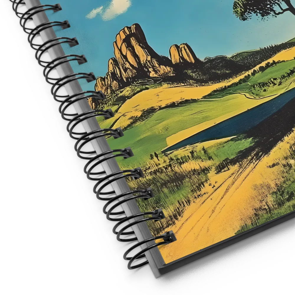 Serenity in Nature: A Realistic Landscape | Spiral Notebook