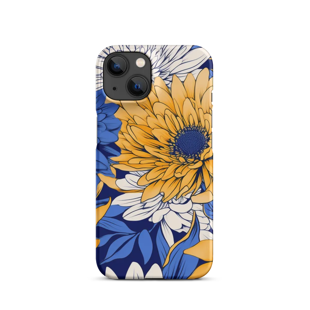 Floral Harmony in Blue and Yellow
