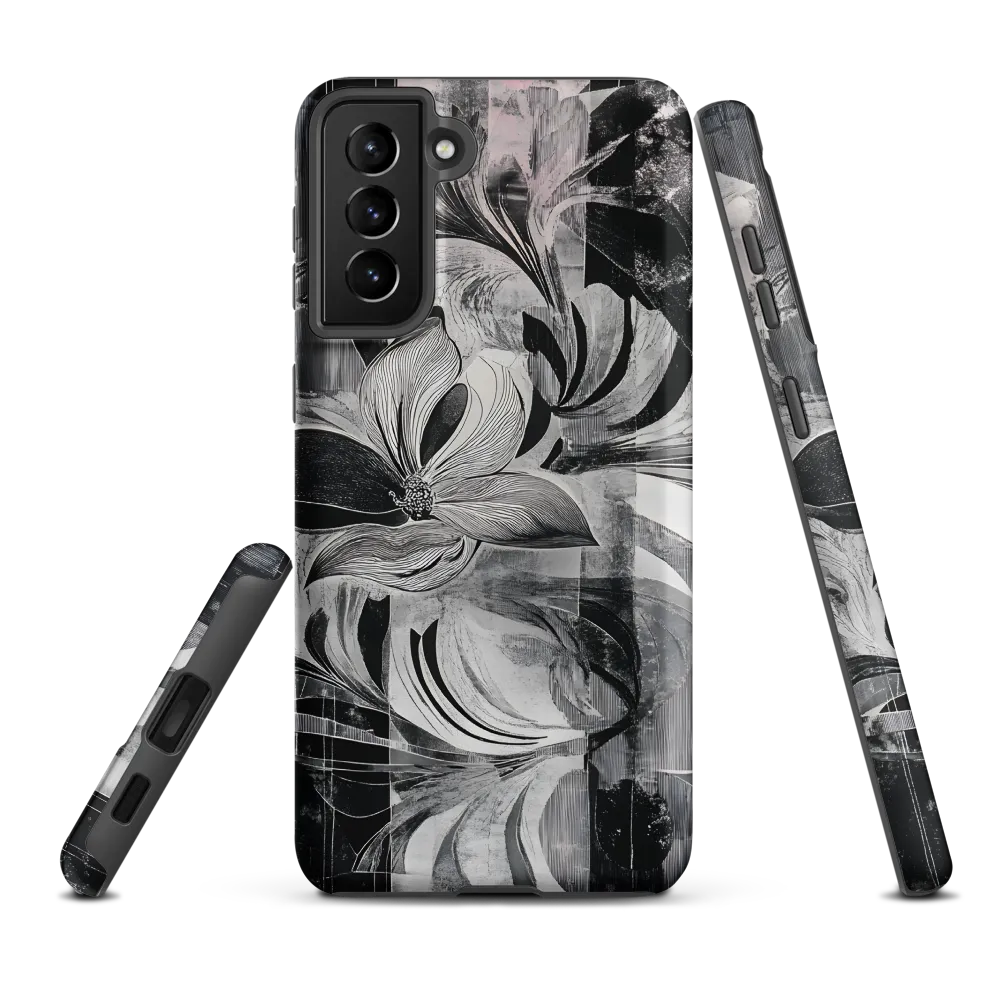 Floral Fusion in Monochrome