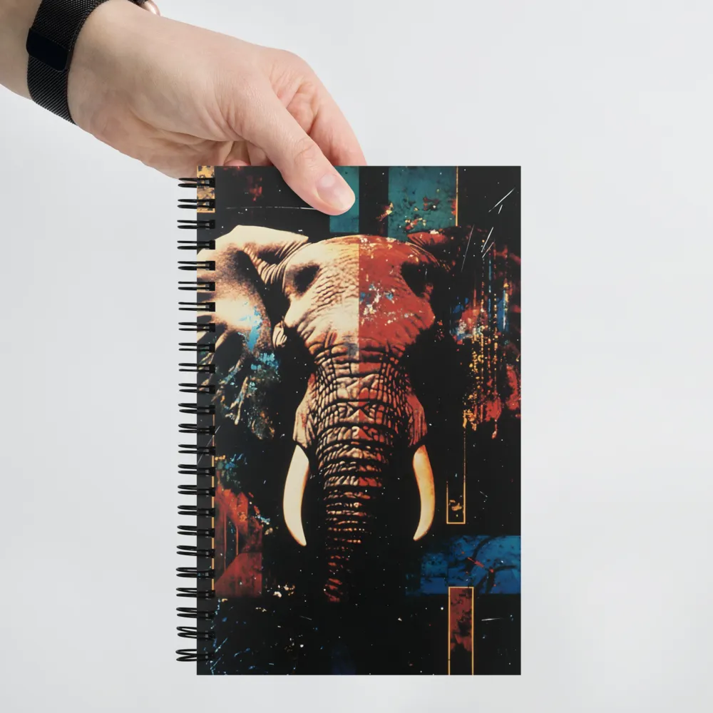 Majestic Mosaic: The Elephant | Spiral Notebook