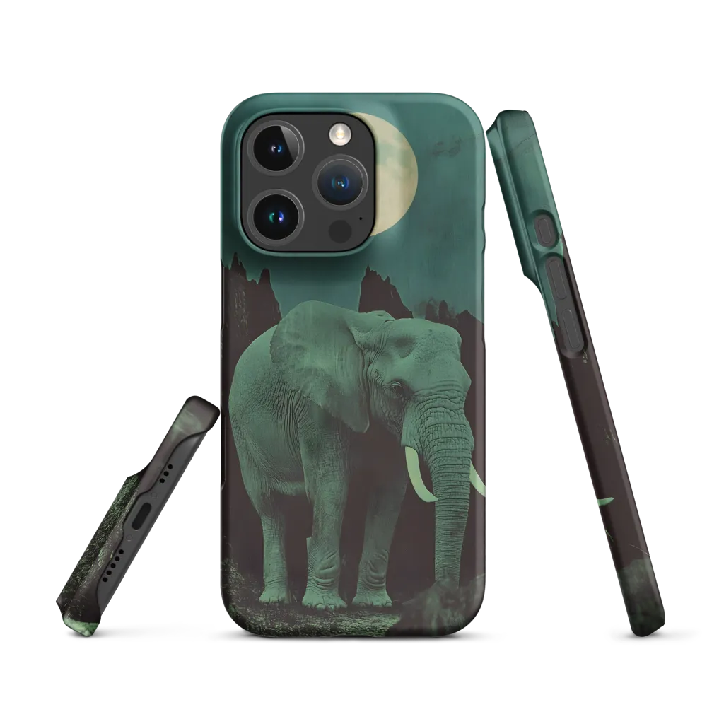Ethereal Presence: Elephant Under a Full Moon