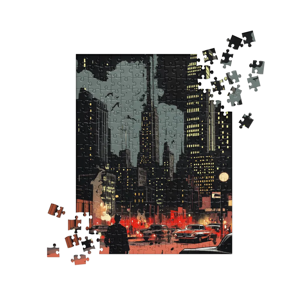 Urban Shadows: A Noir Night | Jigsaw Puzzle | 252 pieces