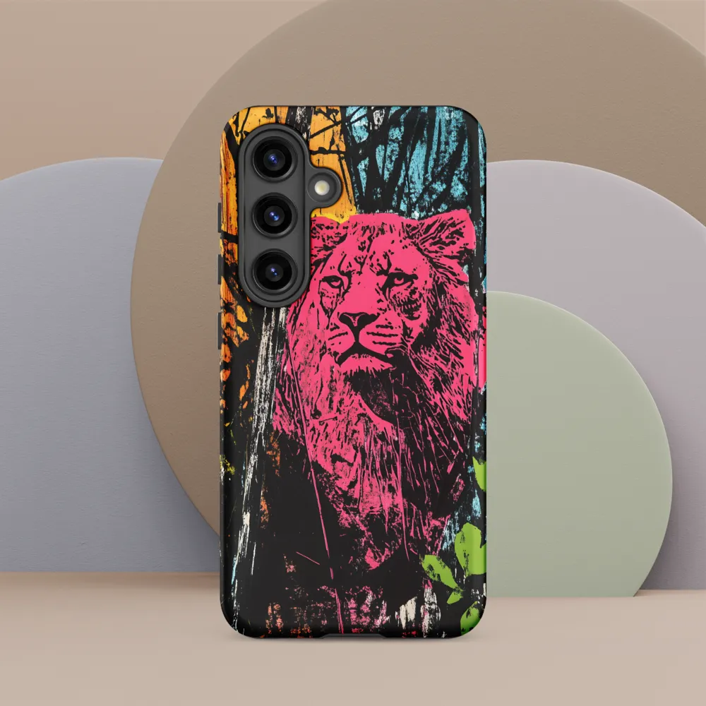 Fierce Vibrance: The Pink Lion | Phone Case |  S24 | Tough Case | Matte