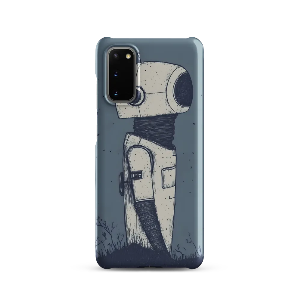 Contemplative Robot in a Barren Landscape | Phone Case |  S20 | Snap Case | Matte
