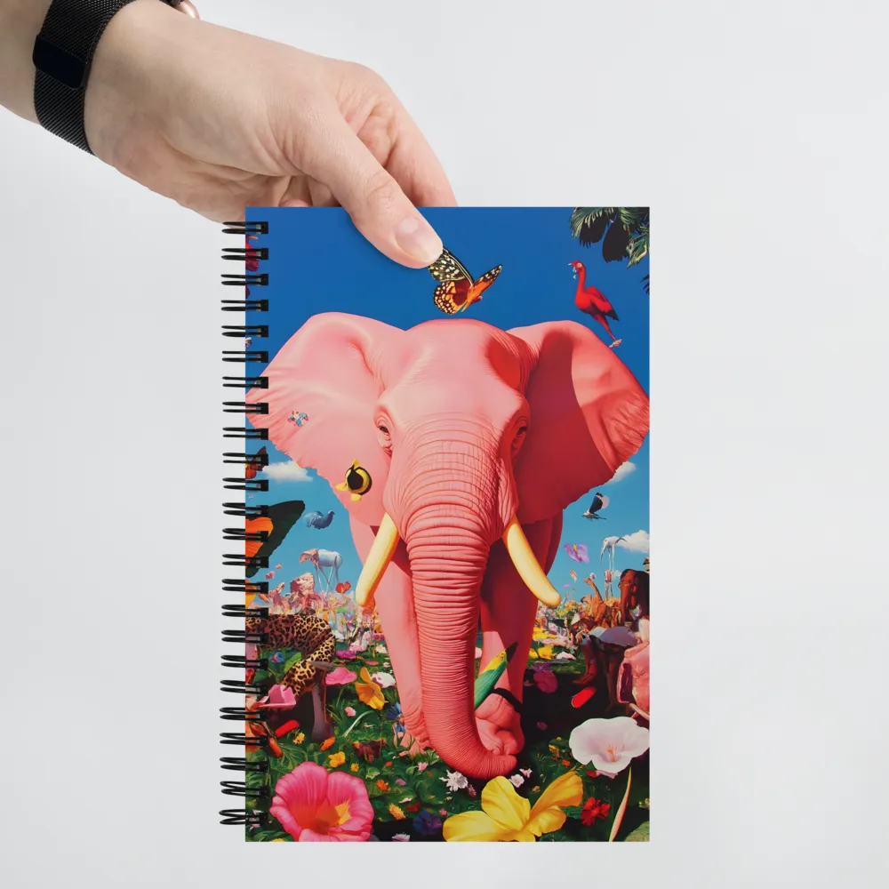 Surreal Garden: The Pink Elephant | Spiral Notebook